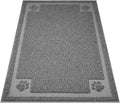 Large Cat Litter Mat Trapper 35"×23", Waterproof, Non-Slip, Gray | Large Litter Box Mat, Foldable Trapping Mat, Anti-Slip Design, for Cat Litter Boxes and Sensitive Paws, Easy to Clean