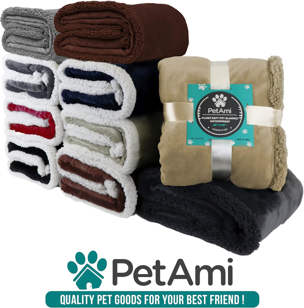 Dog Blanket for Medium Large Dogs and Pets, Soft Sherpa Fleece Pet Blanket Throw Cats Puppies, Reversible Plush Couch Cover Protector Sofa Bed Car Seat, Machine Washable, 80X60, Solid Dark Gray