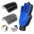 Dbuy 3 Pack Cat Grooming Set - Self Groomer Massage Combs with Catnip, Mitts Brush Gloves for Short and Long Fur, Hair Remover Tool